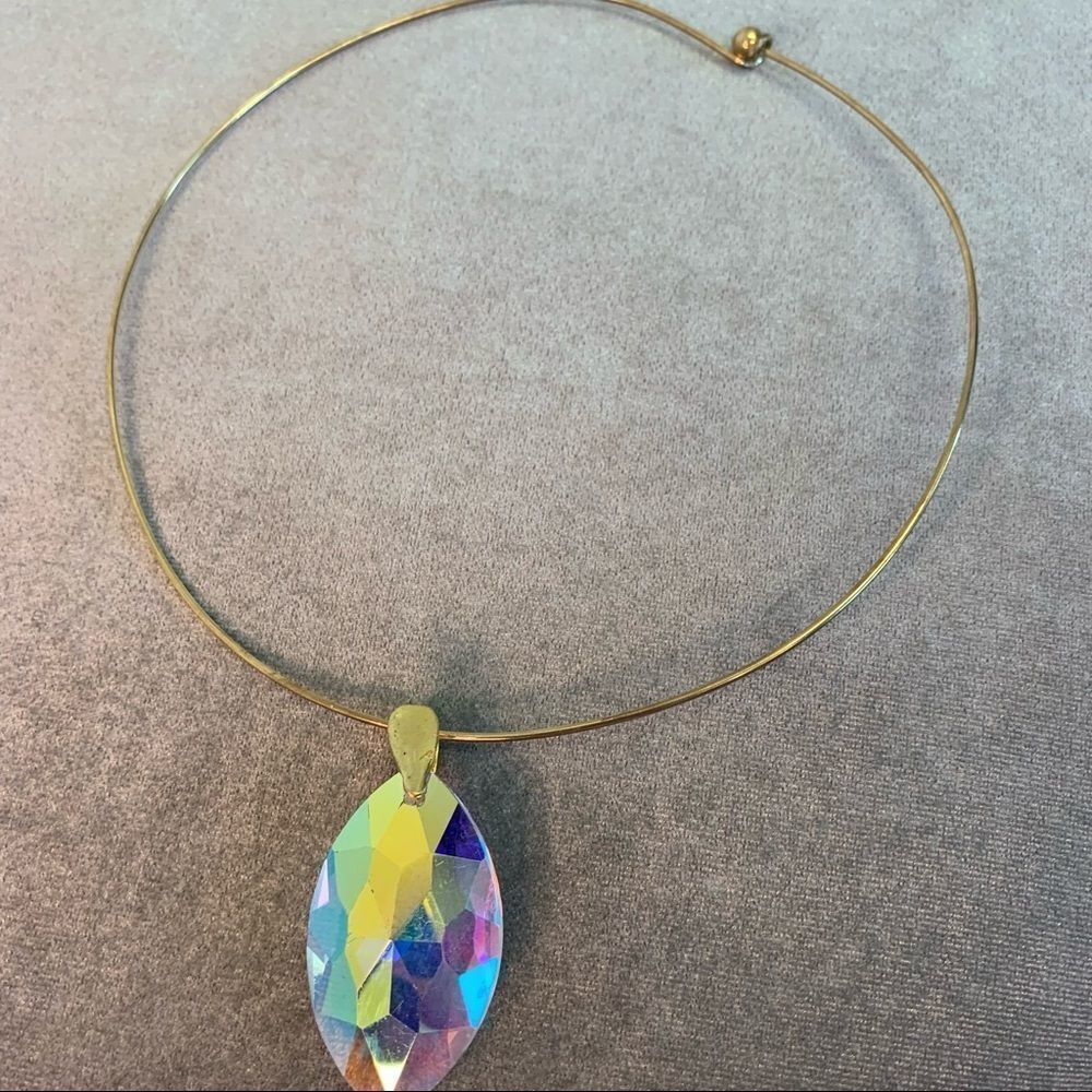 Natural Crystal Aurore Boreale necklace pendant